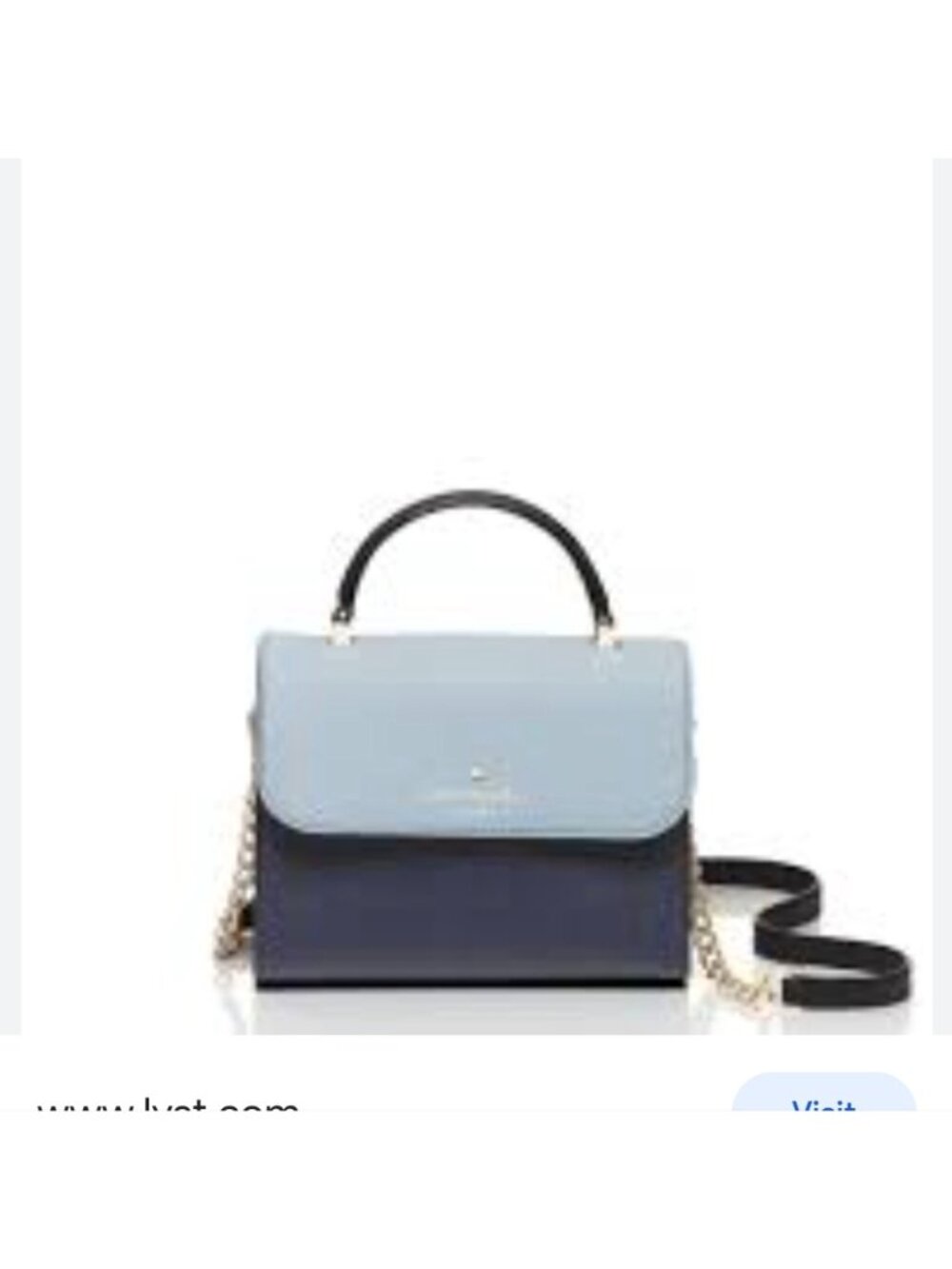 Kate Spade Cedar Street Mini Nora Color block Blue Leather Satchel Cross…